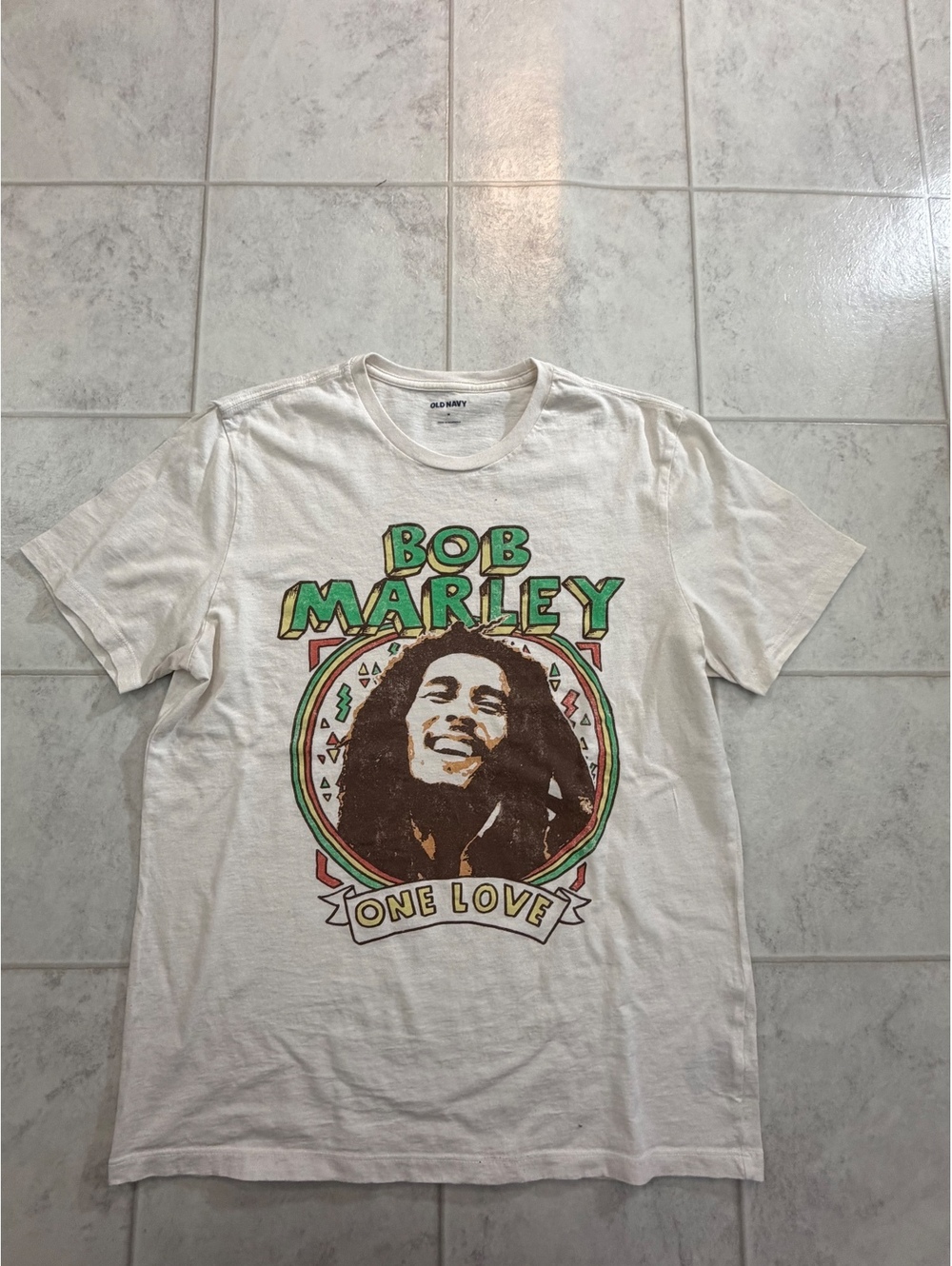 Bob Marley Soul Rebel cream graphic T-shirt